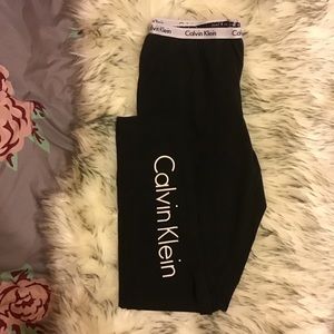 Calvin Klein Spellout Cotton Leggings Logo Band